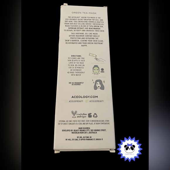 ❤️ 2 for $19 | Aceology Green Tea Mask|Clarifies, Revitalizes & Energizes (Full) - Picture 3 of 8